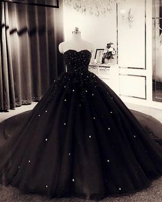 Black Quinceanera Ball Gown Dresses Black Cinderella Wedding Dress, Black Ball Gown Wedding Dress Princess, Black Wedding Ball Gowns, Black Quince Dresses Elegant, Black Prom Dresses Ball Gown, Quencinera Dresses Black, Black Royal Gown, Black Princess Wedding Dress, Black Big Dress