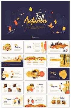 the autumn powerpoint presentation is shown in this image