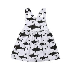 The Baby Shark Dress for baby & toddler. kids fashion. Shark Dress, Girls Summer Clothes, Clothes Cartoon, Mary Dress, Cartoon Shark, Backless Dresses, Scarlett Dresses, Dress For Baby, Girl Sleeves