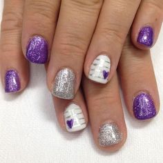 See posts, photos and more on Facebook. Ongles Gel Violet, Purple Gel Nails, Purple Nail Art, Purple Nail Designs, Pink Nail Art, Her Nails