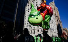 a large balloon is being flown in the air