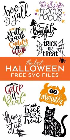 halloween svt files for silhouettes and crickles, including the words