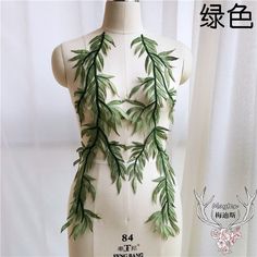 1pc Bamboo Leaves Lace Super Luxury Lace Appliques Ivory Exquisite For Wedding Dress Grown Bridal VeilSize of 1 pcs : 57cm* 22cm , in inches: 22.4" *8.66"The listing is for 1 piece.For more quantity, please feel free to convo me.If you like it, order it now.https://www.etsy.com/shop/beautyfabric Green Backless Gown For Wedding, Wedding Dress Costume, Wedding Dress Crafts, Bodice Applique, Beautiful Bridal Dresses, Lace Collar, Bridal Wedding Dresses, Bridal Lace, Gown Wedding Dress