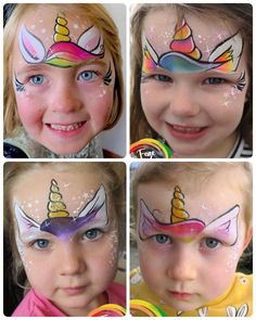 Kids Face Painting Easy, Easy Face Paint, Face Painting Halloween Kids, Easy Face Painting, Animal Face Paintings