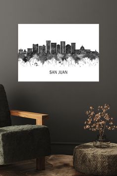 a black and white photo of a city skyline