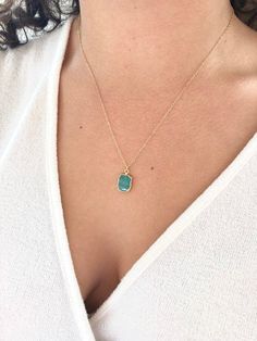 Gold Necklace, dainty gold necklace, green stone necklace, aventurine necklace, delicate necklace, christmas gift, 14k gold filled Emerald Gold Necklace, Emerald Necklace Gold, Necklace Green Stone, Gold Necklace Dainty, Green Stone Necklace, Delicate Gold Necklace, Aventurine Necklace, Green Gem, Green Pendant