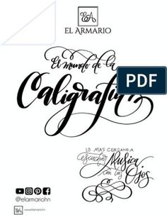 an image of calligraphy in spanish and english