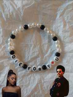 Like it? Visit my page! Vinted: mafalda_leitao Instagram: art_by__mafa The Weeknd Bracelet Ideas, The Weeknd Bracelet, Braclets Diy, Celebrity Bracelets, Ariana Grande The Weeknd, Fan Bracelet, Ariana Grande Fans