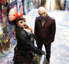 punk skinhead wedding by prettyinpins, via Flickr Mods Style, Punk Ideas, Skinhead Fashion, Rude Girl, Unique Wedding Ideas, Goth Wedding