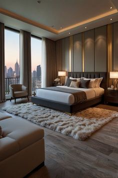 : #homedecor, #interiordesign, #homedesign, #decor inspiration Bedroom Idea Women, Hotel Room Interior Luxury, Modern Luxury Bedroom Design Master Suite, Master Suite Interior Design, Cozy Modern Bedroom Ideas, Modern Master Bedrooms Decor, Luxury Apartment Aesthetic, Long Bedroom Ideas, Manchester Flat