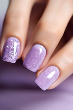 Sparkly Tips, Nails Sparkling, Nails Festive, Nail Shades, Festive Nails, Lilac Nails, Nail Goals, Nails Holiday