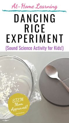 Sound Stem Activities, Dancing Rice Experiment, Sound Energy Activities, Dancing Rice, Teaching Sound, Sound Experiments, Music Activities For Kids, Sound Science, Preschool Science Activities