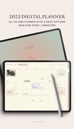 2024 Digital Planner for Goodnotes, ipad, not Ipad Notability, Landscape Planner, Landscape Minimalist, Digital Planner For Goodnotes, Planner For Goodnotes, Planner Setup, Planner Minimalist