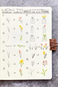 Want to add some cute little flower doodles to your bullet journal and need some ideas to get started?! Check out these awesome step by step guides for inspiration! Drawing Ideas Easy For Teens, Seni Dan Kraf, Bullet Journal Mood, Bullet Journal Aesthetic, Bullet Journal Notebook, Bullet Journal Themes, Bullet Journal Writing, Bullet Journal Lettering Ideas