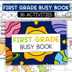 A first grade busy book math and literacy center is a hands-on learning tool designed for young learners in their first year of formal education. This interactive tool is typically made up of a variety of fun and engaging activities, games, and exercises that help children develop essential math and literacy skills. Books For 1st Graders, Activities Pages, 2nd Grade Books, Roll And Read, Number Bond, Busy Binder, Vowel Teams, R Words, Teen Numbers