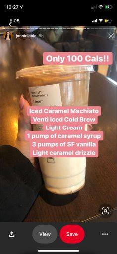 someone is holding up a plastic cup with ice cream in it and the text, only 100 cals