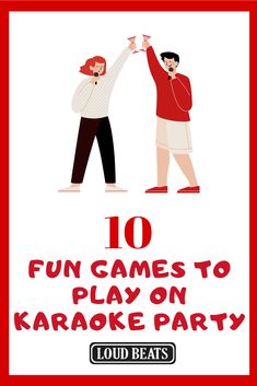 two people are dancing with the words 10 fun games to play on karaoke party