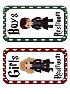 two harry potter themed luggage tags