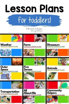 a collage of nine different toddler lesson plans with the text, 'lesson plans for toddlers' May Curriculum For Toddlers, Curriculum Activities For Preschoolers, Lesson Plan Activities Preschool, Preschool Topics Lesson Plans, Head Start Lesson Plans, Preschool Teacher Ideas Lesson Plans, Themes For Infants Lesson Plans, Theme Of The Week Preschool, Infant Daycare Activities Lesson Plans