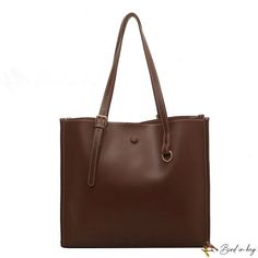 Bird in Bag - Women's bags fashion mother and child bags popular solid color plain handbag female shoulder bag Casual Brown Shoulder Bag, Casual Brown Solid Color Shoulder Bag, Brown Satchel Shoulder Bag With Solid Color, Brown Solid Color Satchel Shoulder Bag, Brown Solid Color Shoulder Satchel, Brown Casual Satchel With Solid Color, Casual Brown Satchel With Solid Color, Brown Bags For Shopping, Brown Shopping Bags With Solid Color