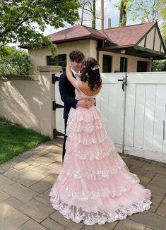 Dive into a world of enchantment with this breathtaking prom dress! 💫 Crafted with intricate lace detailing and a flowing chiffon skirt, this gown exudes elegance and charm. The sweetheart neckline and delicate straps add a touch of romance, while the subtle shimmer of sequins adds a touch of magic to your night. Whether you're dancing under the stars or capturing unforgettable moments with friends, this dress is sure to make you feel like royalty. Pin it now to save this dreamy look for your special night! ✨ #PromDress #Enchantment #DreamyGown Pink Sparkly Prom Dress, Light Pink Prom Dress, Tiered Prom Dress, Sparkly Prom Dress, Cheap Prom Dresses Long, Formal Ball Gown, Prom Dress Evening, Senior Prom Dresses, Open Board