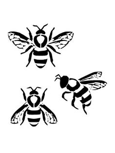 three bees on white and purple background with the words'ebay'in black