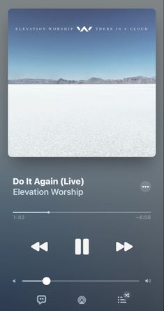 an iphone screen with the words, do it again live elevation worship on it's side