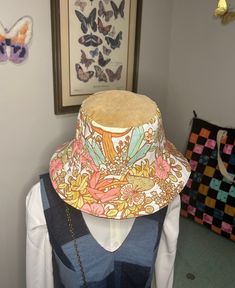 This bucket hat is handmade from scraps and up-cycled fabrics in my stash. Reversible to allow for more style options. Teen / adult woman size. Patchwork Bucket Hat, Reversible Bucket Hat, Handmade Hat, Bucket Hats, Cottage Core, Caps Hats, Bucket Hat, Accessories Hats, Bathing Beauties