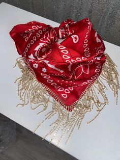 Trendy One Size Summer Bandana, Trendy Bandana For Summer, One Size Fits Most, Trendy Fall Bandana, Adjustable Red Bandana For Summer, Red Bohemian Bandana For Summer, Red Bandana For Summer Festivals, Trendy Bandana Print Bandana For Festival, Red Summer Festival Bandana, Adjustable Bandana For Summer Parties