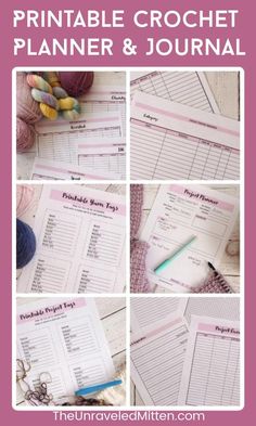 This crochet journal and planner will help you have more time to crochet! Included are yarn and pattern inventory, a project planner and more. Cleaning Checklist Template, Journal And Planner, Free Printable Crafts, Cleaning Printable, Yarn Store