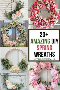 20 amazing diy spring wreaths that are easy to make and perfect for the front door