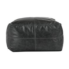 This handsome pouf features soft, supple leather dyed black and pieced into a classic, masculine design. Simplicity allows this piece to be equally suited for a traditional space as a chic, modern one. Leather ensures durability and lasting beauty. Villa by Classic Home Villa by Classic Home Dexter 24" Genuine Leather Pouf, Onyx - Ottomans in Black | Size 12" H X 24" W X 24" D | Perigold Black Leather Pouf Ottoman, Leather Pouf Ottoman, Masculine Design, Classic Home, Leather Dye, Leather Pouf, Ottoman In Living Room, Pouf Ottoman, Curtain Accessories