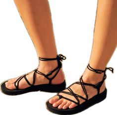 Lightweight Summer Sandals, Adjustable Lightweight Summer Flip Flops, Adjustable Strap Lace-up Beach Sandals, Summer Sandals With Adjustable Strap And Ankle Wrap, Adjustable Lightweight Sandals For Summer, Adjustable Lace-up Sandals With Strap For Summer, Summer Festival Strappy Sandals, Black Barefoot Sandals For Summer Festival, Summer Vacation Ankle Wrap Sandals