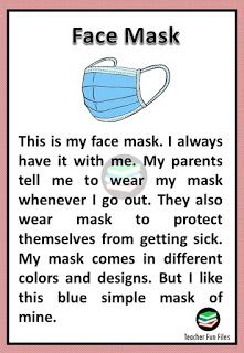 a blue face mask with the text,'this is my face mask i always have it with me my parents tell me to wear