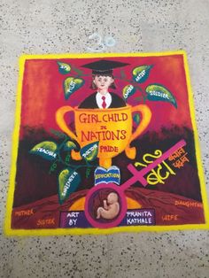 Rangoli Competition Poster, Rangoli Idea For Competition, Rangoli Designs With Themes, Save Girls Child Rangoli Design, Save Girls Rangoli, Rangoli Designs With Social Message, Rangoli Design For School Competition, Message Rangoli For Competition, Rangoli Ideas For School Competition