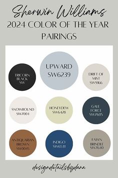 the color scheme for sherwina williams's new paint collection, which is available in