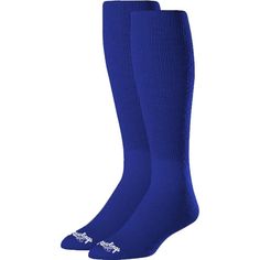 The Rawlings Adult Over-The-Calf Baseball Socks are made with nylon construction to ensure they hold up through every game and practice. Mesh venting keeps you cool when the heat is on, and the cushioned foot bed and ankle guards against impact. The deep heel cup keeps your socks in place. Available in multiple colors to match your team. Blue Anti-odor Sports Socks, Blue Anti-odor Sporty Socks, Blue Anti-odor Socks For Outdoor, Blue Casual Training Socks, Casual Blue Training Socks, Blue Sports Socks, Blue Non-slip Sporty Socks, Sporty Non-slip Blue Socks, Breathable Knee-high Socks For Training