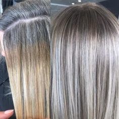 Gray Blending for Dark Hair-Keeps You Naturally Young Beige Hair, Grey Hair Inspiration, Covering Gray Hair, Gray Hair Growing Out, Silver Blonde, Transition To Gray Hair