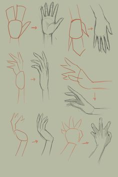 an iphone screen showing how to draw hands