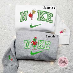 Introducing our exclusive Grinch And Cindy Lou x Nike Couple Embroidered Shirt! This limited edition shirt showcases the iconic duo in intricate embroidery, adding a touch of holiday cheer to your wardrobe. Made from premium quality fabric, it offers utmost comfort and durability. The Christmas Embroidered Hoodie is perfect for the festive season, featuring a cozy hood and festive embroidery that will make you stand out in the crowd. And if you’re a fan of Nike, our Nike Inspired Embroidered Sweatshirt is a must-have! With its stylish design and impeccable embroidery, it combines the best of fashion and sportswear. Embrace Nike Couple, Grinch And Cindy Lou, Nike Inspired, Embroidered Apparel, Iconic Duo, Maroon Hoodie, Cindy Lou, Limited Edition Shirt, Hoodie Material