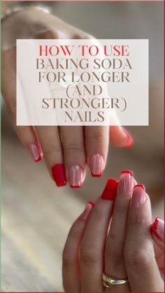 How to Use Baking Soda For Longer (and Stronger) Nails\n Natural Baking, Stronger Nails, Nail Infection, Baking Soda Cleaning, February Nails, Baking Soda Shampoo, Brittle Nails, Health Knowledge, Strong Nails