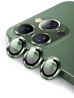 an iphone with three cameras attached to it's back cover and two buttons on each side