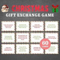 christmas gift exchange game with santa clause on it