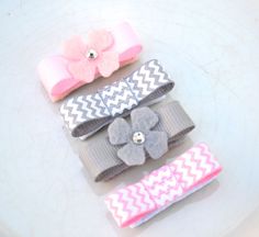 Baby Hair Clips - Infant Snap Clips - Baby Hair bows - Baby Snap Clips Hair Bows Ribbon, Toddler Hair Accessories, Bows Ribbon, Flower Hair Bows, Felt Hair Clips, Toddler Hair Bows, Hair Bow Holder