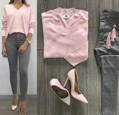 Business Outfit, Casual Work Outfits, Inspired Outfits, Work Outfits Women, Grey Pants, Professional Outfits, Business Casual Outfits, Fashion Mode, Work Attire