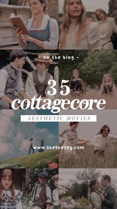 the movie poster for 35 cottageore aesthetic movies