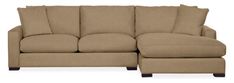 The Metro sofa is our Goldilocks sofa-it's just right. The clean design is easy to incorporate into any room and the plush cushions are comfortable for everyone. Thanks to this welcoming blend of comfort and style, Metro is a customer favorite with some of our highest ratings. Material: Fabric | Dimensions: 120w 64d 27h (34h with cushion) Couch With Chaise, Fabric Stains, Custom Chair, Custom Sectional, Custom Sofa, Modern Sectional, Room & Board, Room Board, Living Room Sectional