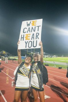 fb sign ideas, student section, american teenagers hight school, cheerleaders, uniform Posters For Cheerleaders, Student Section Posters, Student Section Signs, Challengers Poster, Fnl Signs, Cheerleading Signs, Asb Ideas, Spirit Posters