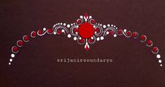 a red and white tiara with the words, shirlisonundaryo on it