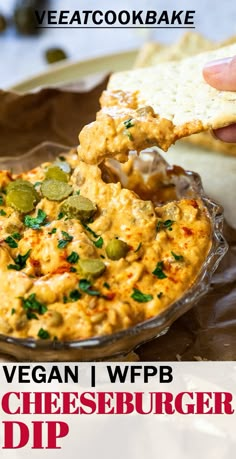 vegan wfbb cheeseburger dip is an easy appetizer recipe